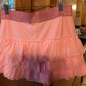 Girl’s pink ruffled skirt